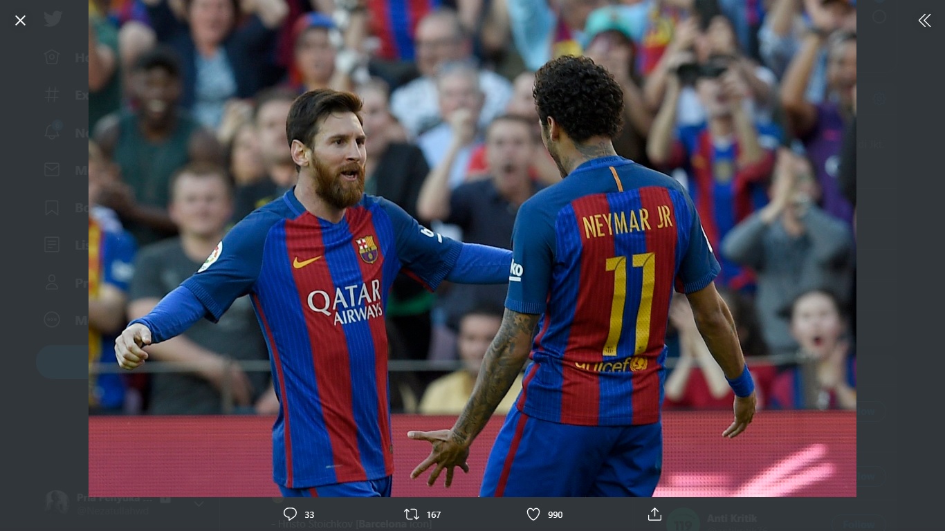 Giliran Neymar dan Di Maria Bujuk Lionel Messi Gabung PSG