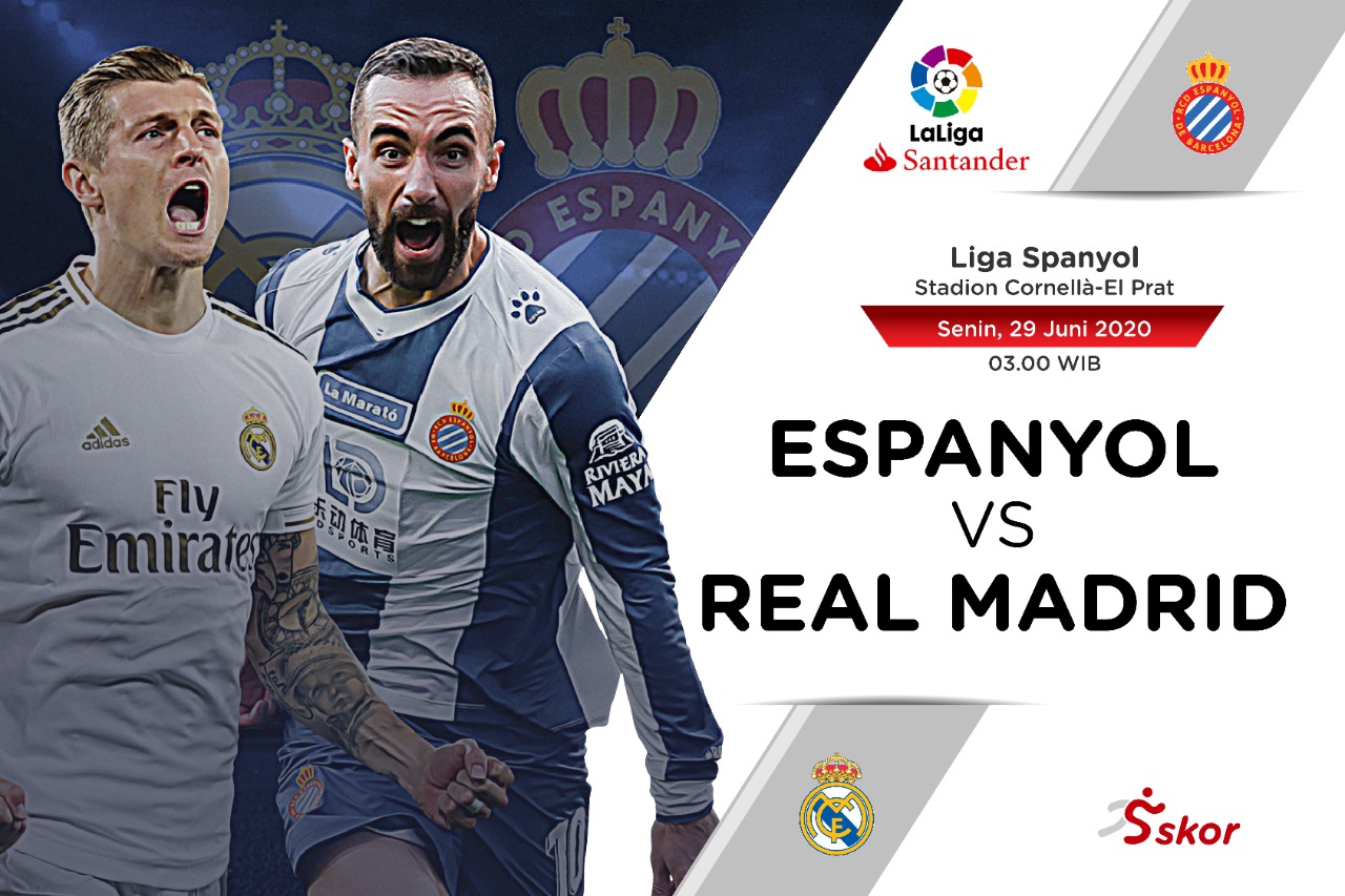 Susunan Pemain Liga Spanyol: Espanyol vs Real Madrid