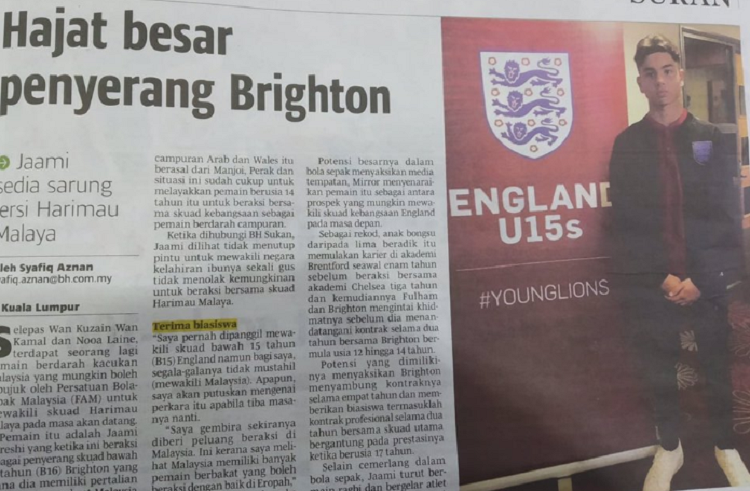 Klub Liga Inggris Ini Lepas Pemainnya untuk Malaysia pada Piala Asia U-19 2020