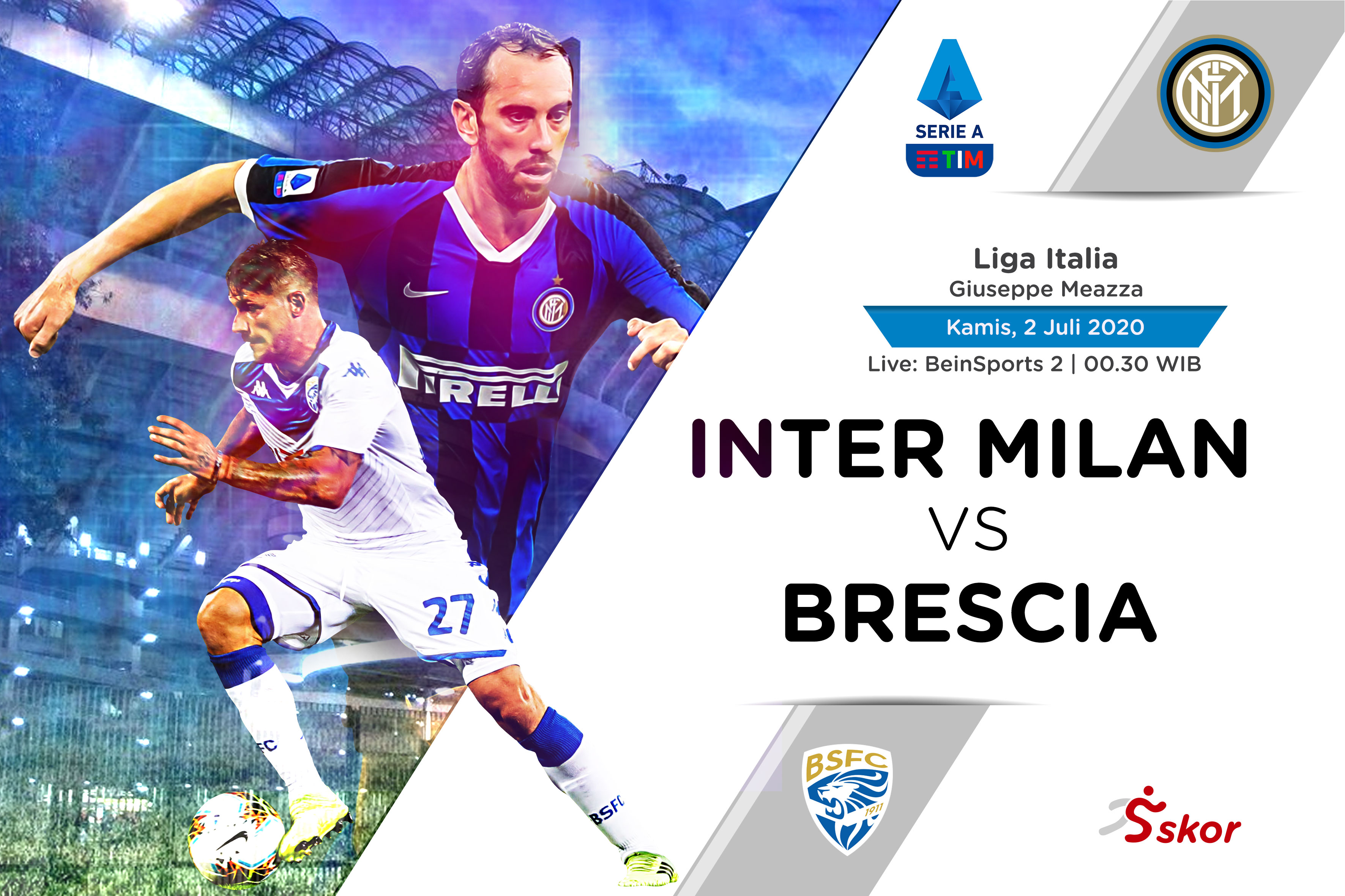 Link Live Streaming Liga Italia: Inter Milan vs Brescia