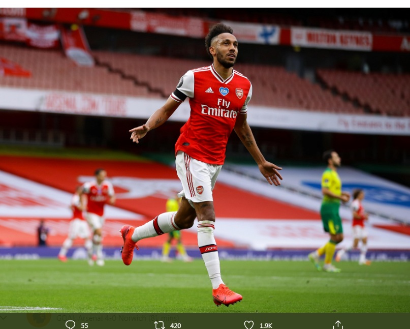 Hasil Liga Inggris: Arsenal Pesta Gol ke Gawang Norwich City