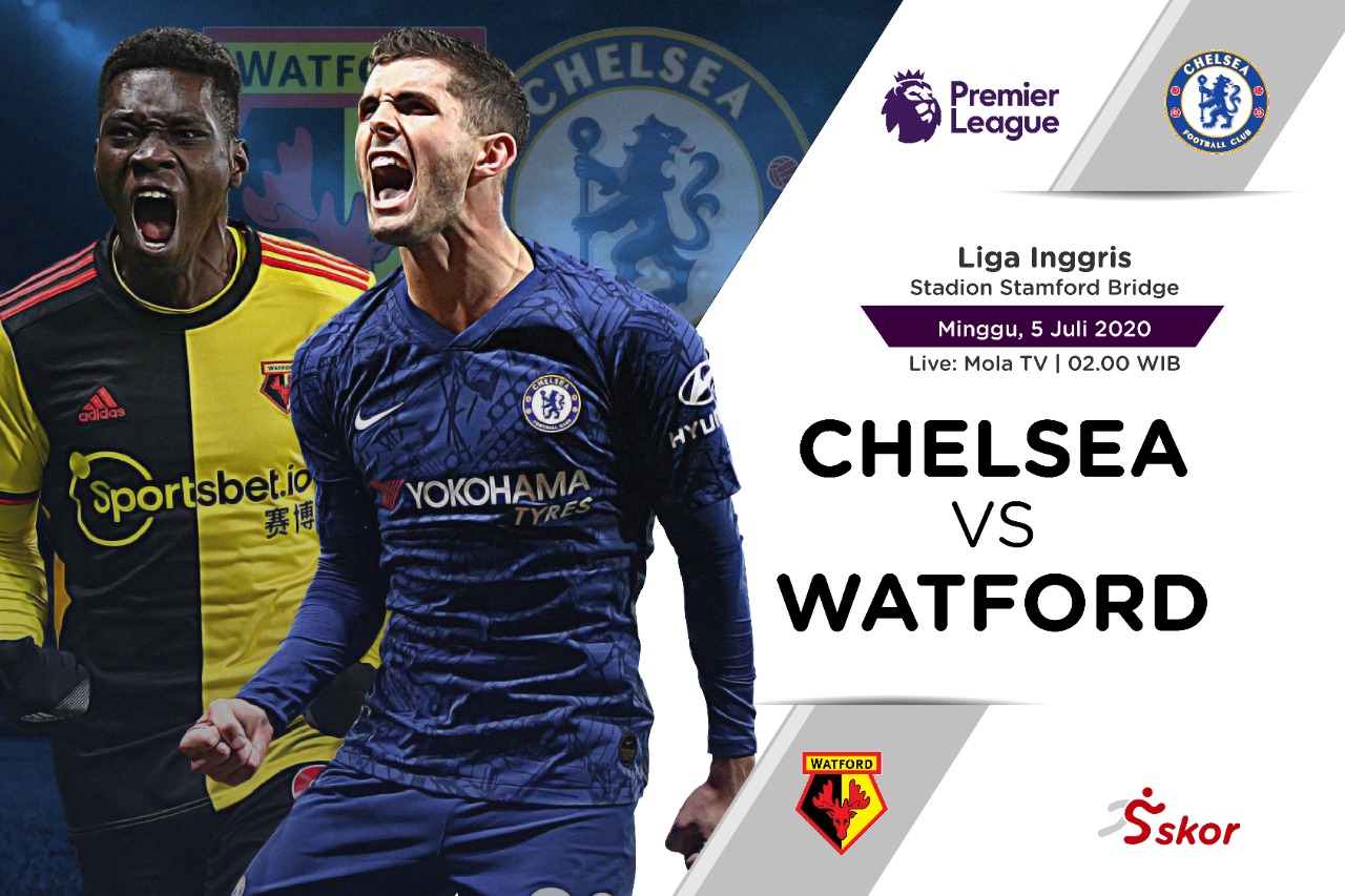 Susunan Pemain Liga Inggris: Chelsea vs Watford