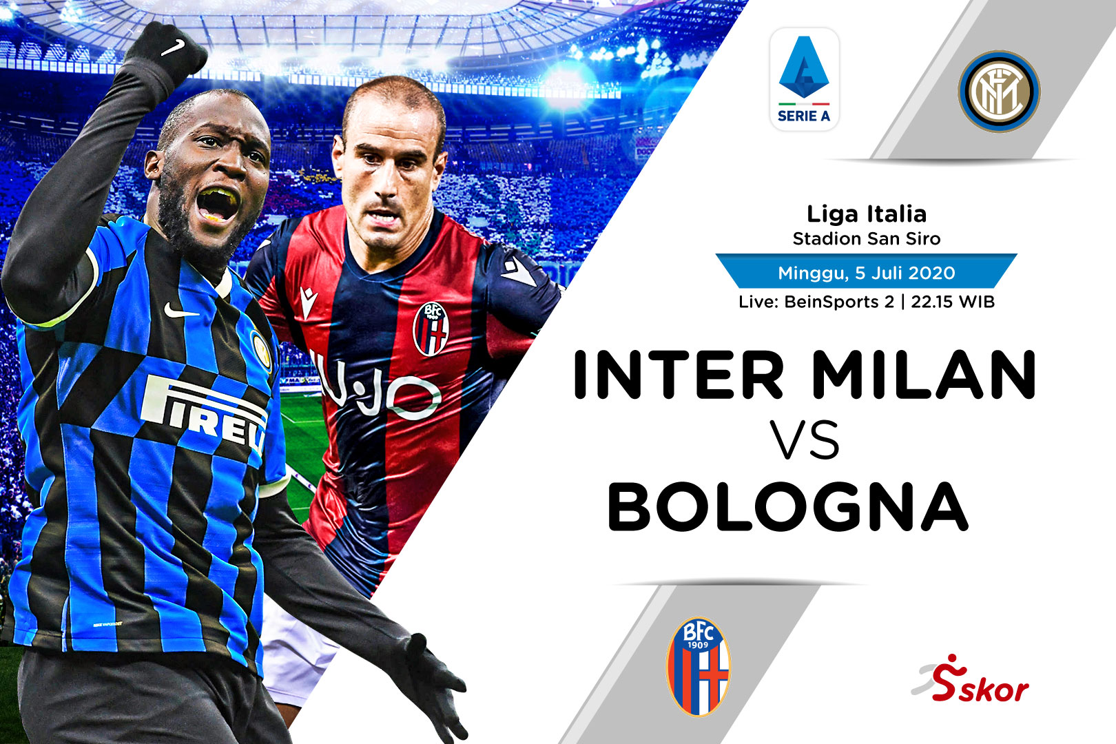 Susunan Pemain Liga Italia: Inter Milan vs Bologna
