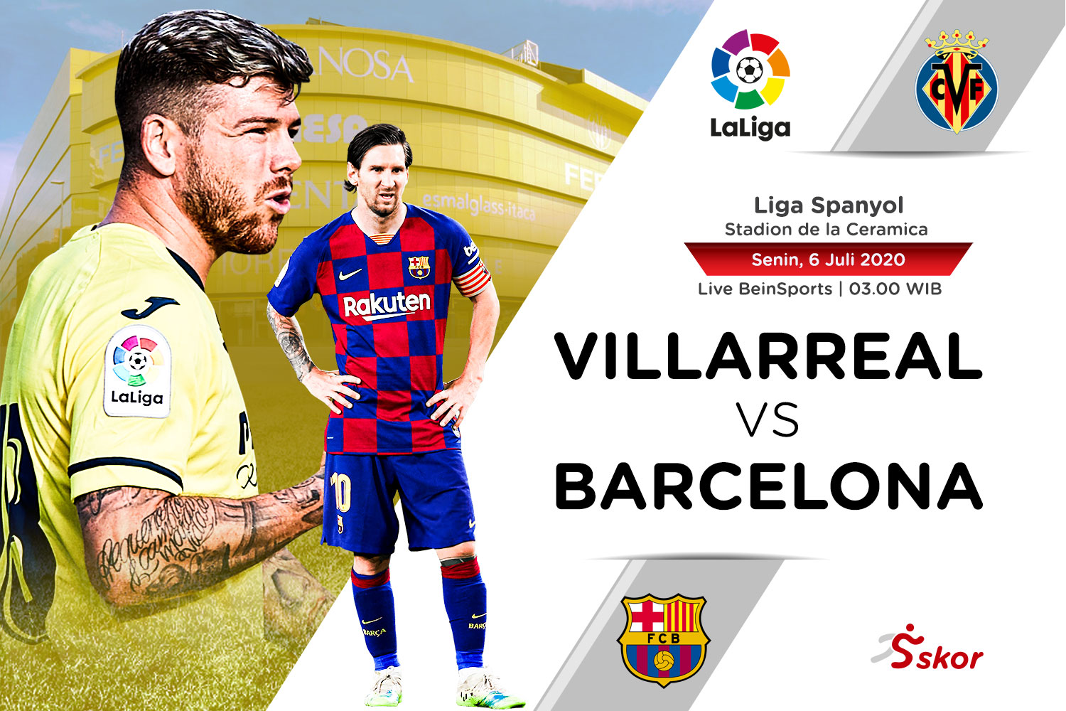 Link Live Streaming Liga Spanyol: Villarreal vs Barcelona