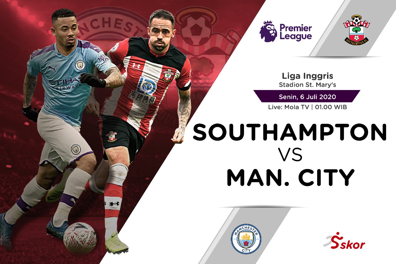 Link Live Streaming Liga Inggris: Southampton vs Manchester City