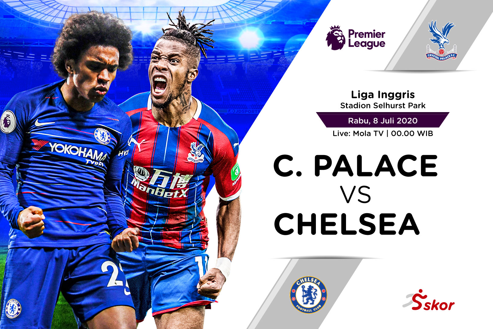 Link Live Streaming Liga Inggris: Crystal Palace vs Chelsea