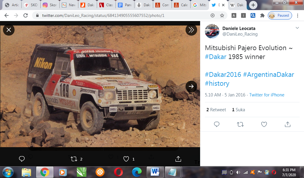 Nostalgia ala Reli Dakar, Kelas Klasik Dilombakan Tahun Depan