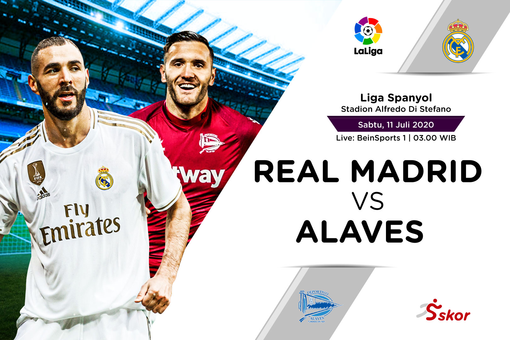 Link Live Streaming Liga Spanyol: Real Madrid vs Deportivo Alaves