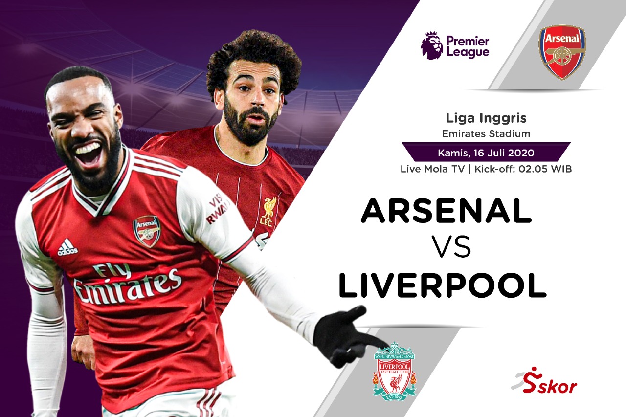 Susunan Pemain Liga Inggris: Arsenal vs Liverpool