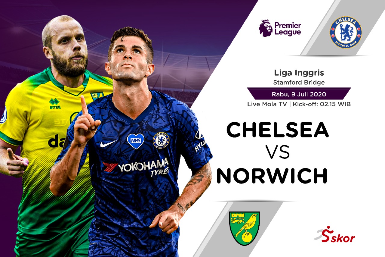 Susunan Pemain Liga Inggris: Chelsea vs Norwich City