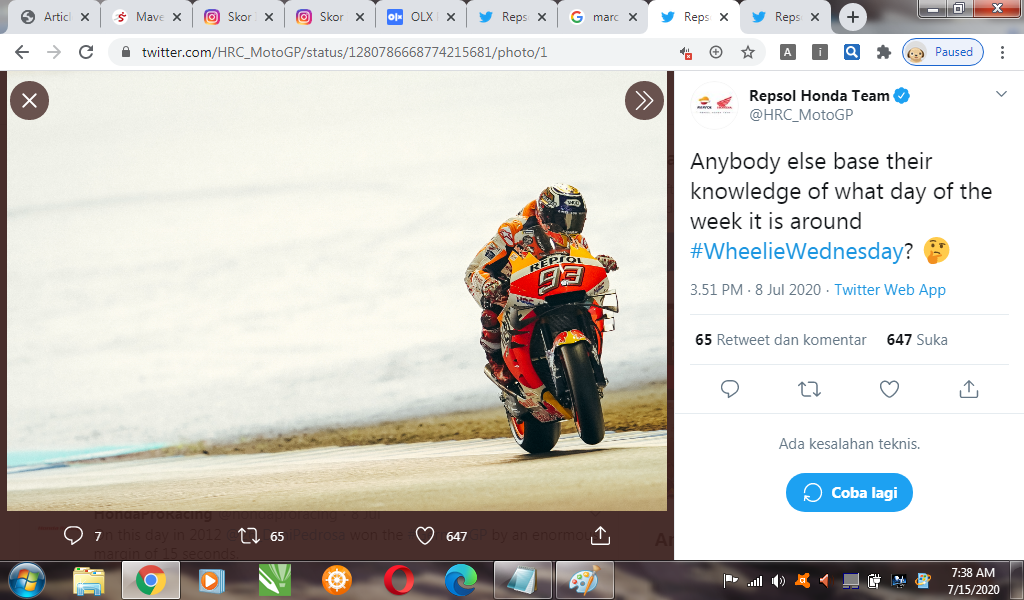 Belum Raih Podium, Honda Alami Musim Terburuk di MotoGP