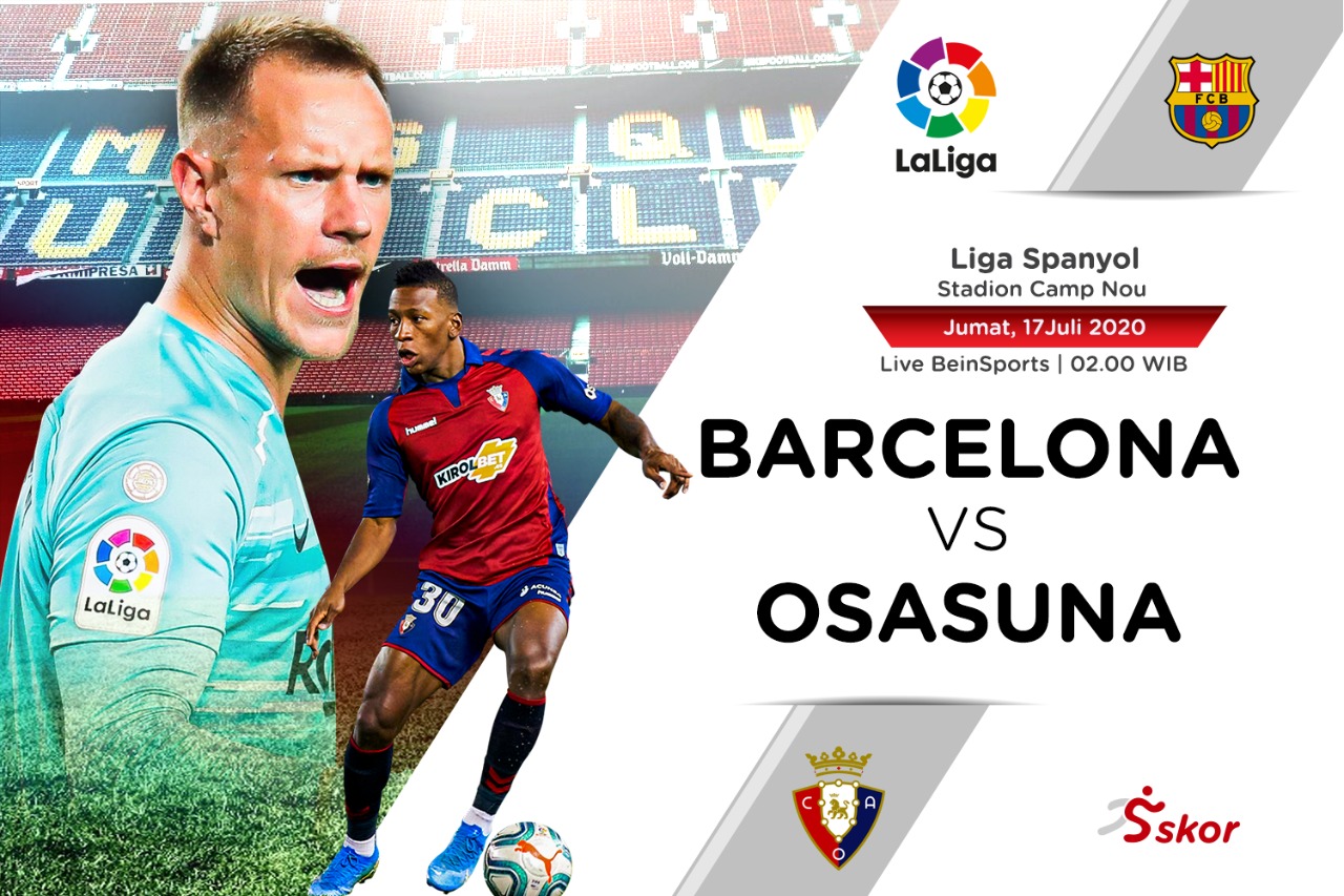 Susunan Pemain Liga Spanyol: Barcelona vs Osasuna