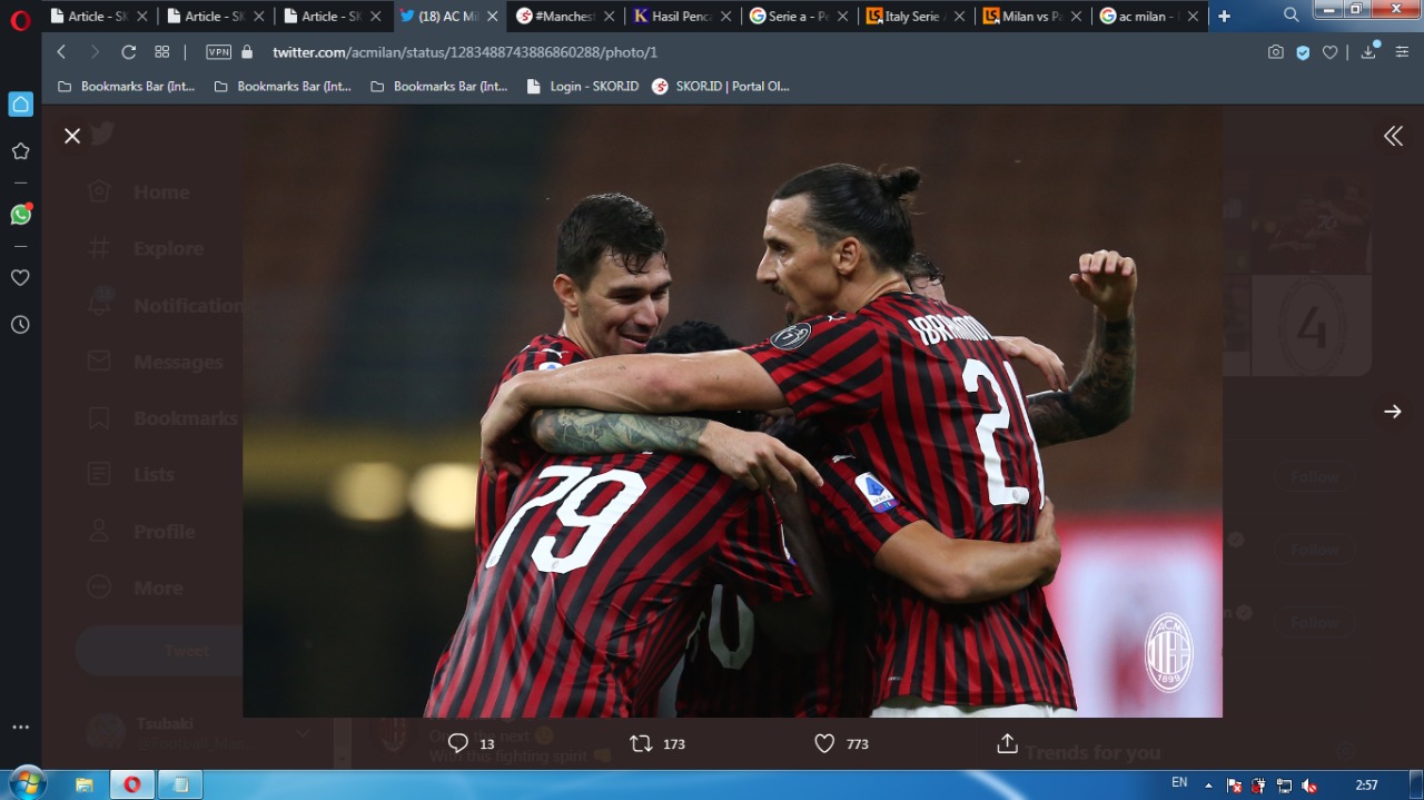 Hasil Liga Italia: AC Milan Kembali ke Jalur Kemenangan