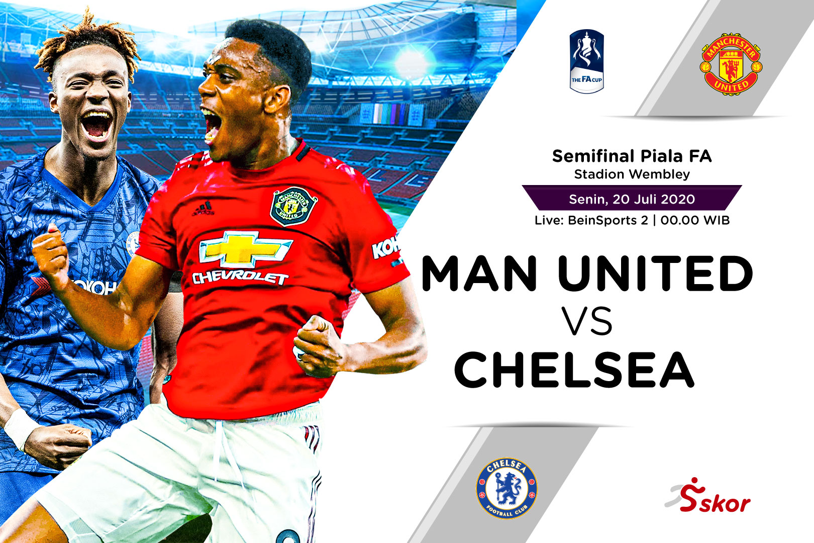 Link Live Streaming Piala FA: Manchester United vs Chelsea