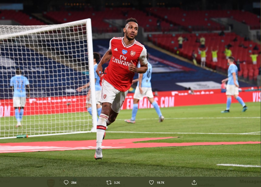 Pierre-Emerick Aubameyang Akui Belum Dapat Tawaran Kontrak Baru dari Arsenal