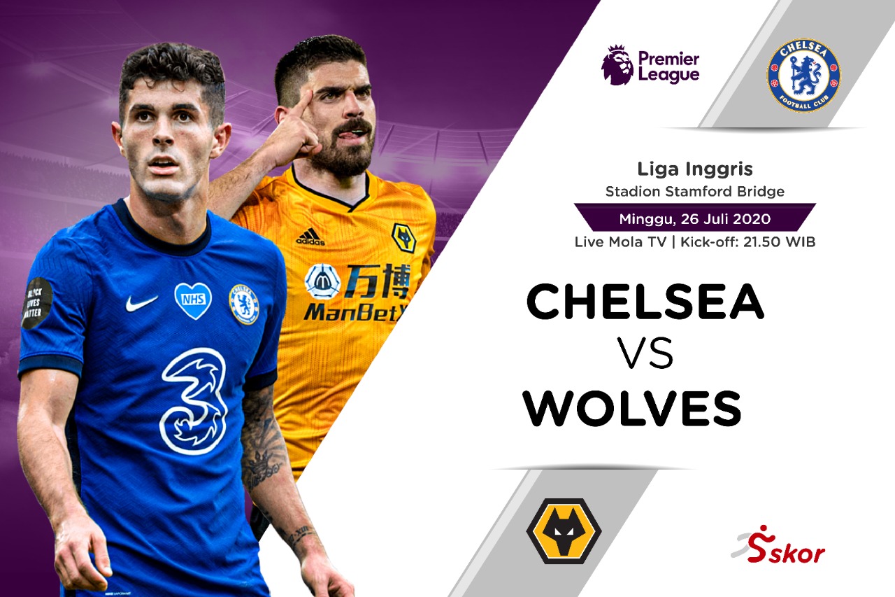 Susunan Pemain Liga Inggris: Chelsea vs Wolverhampton Wanderers