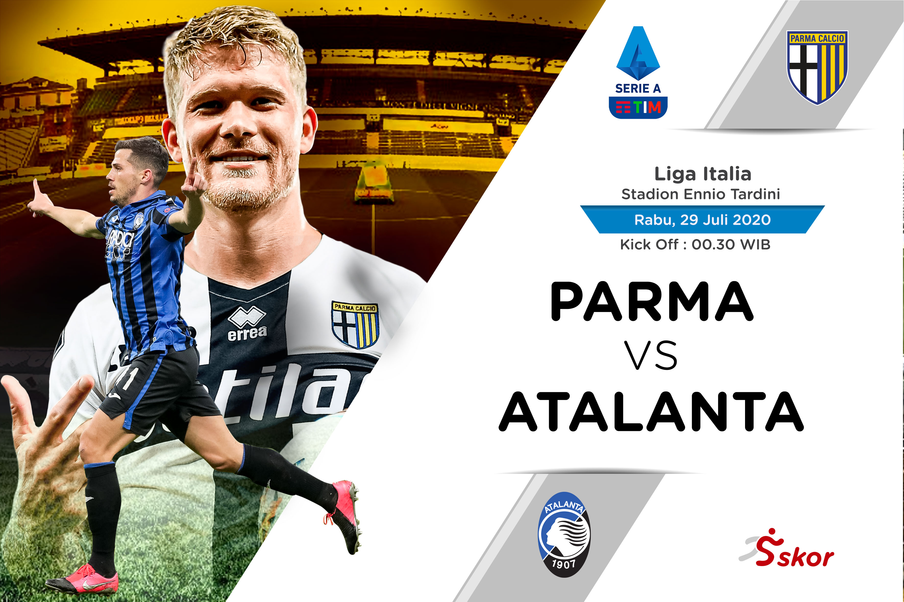Link Live Streaming Liga Italia: Parma vs Atalanta