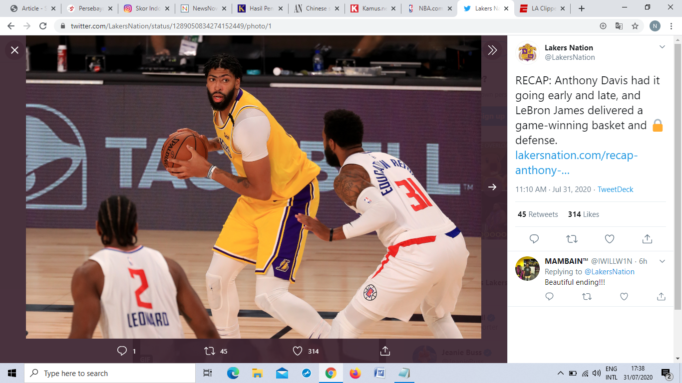 Bentrok, Brooklyn Nets vs LA Lakers Minus Dua Pemain Kunci