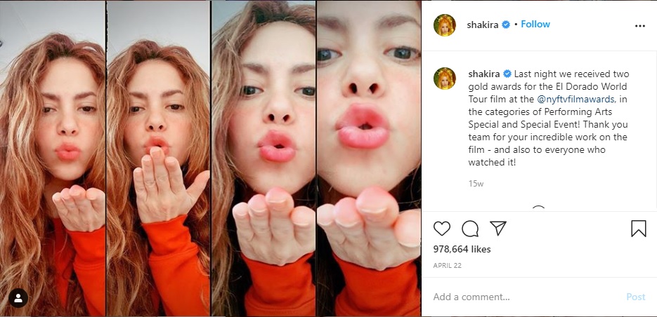 Tetap Aktif selama Karantina, Penyanyi Shakira Berbagi Foto Hobi Baru, tapi Lama