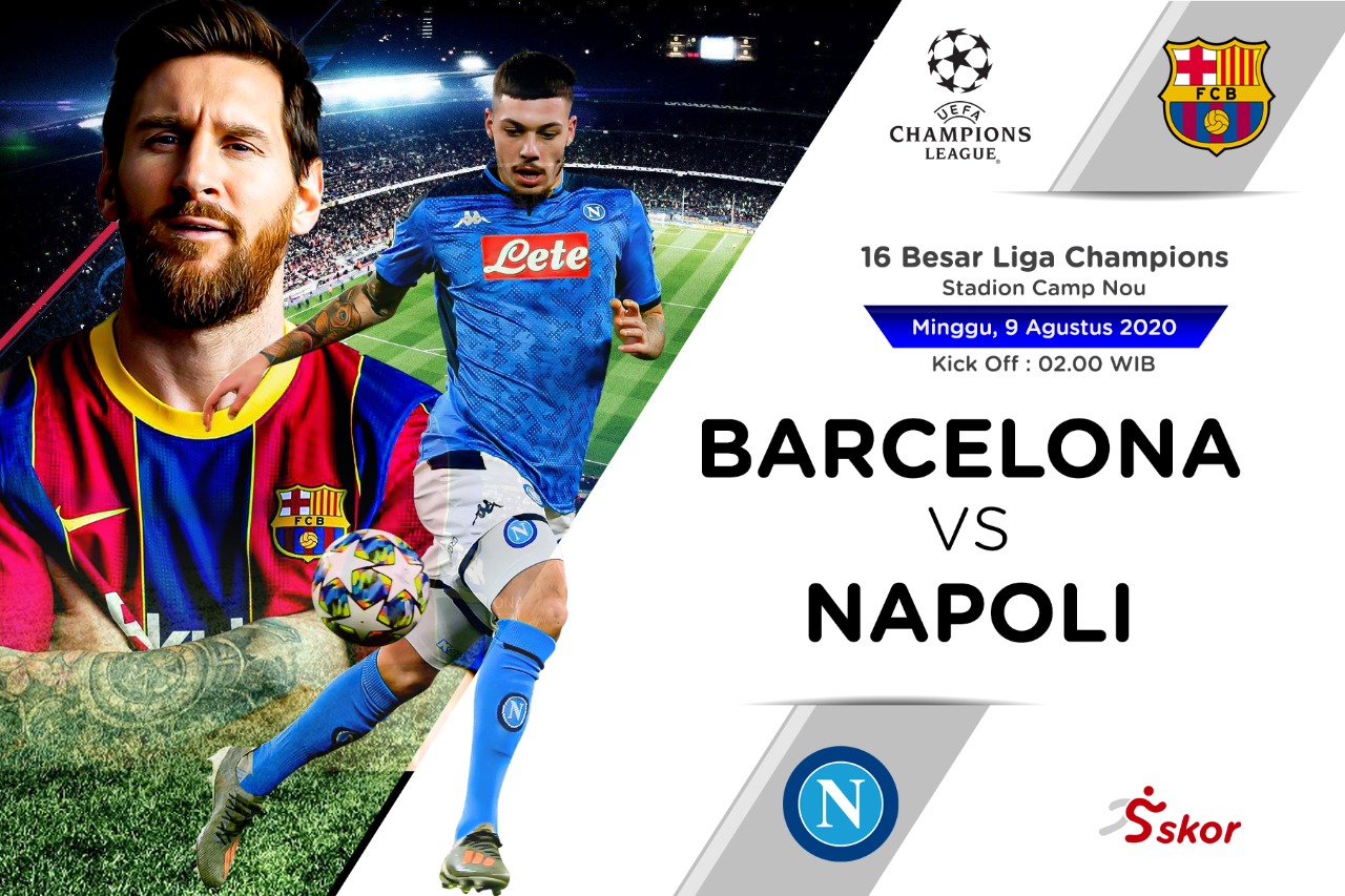 Susunan Pemain Liga Champions: Barcelona vs Napoli