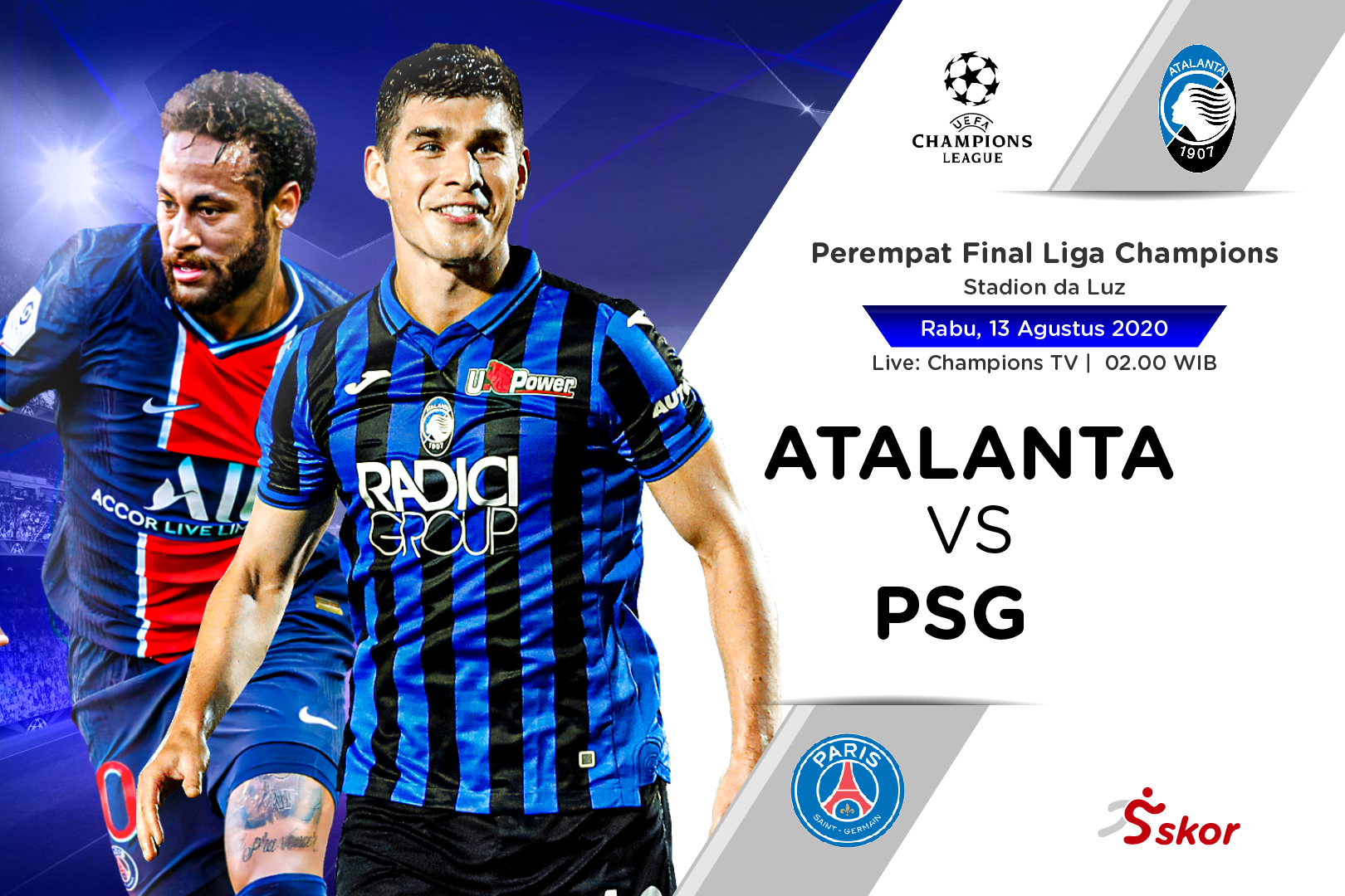 Link Live Streaming Liga Champions: Atalanta vs PSG