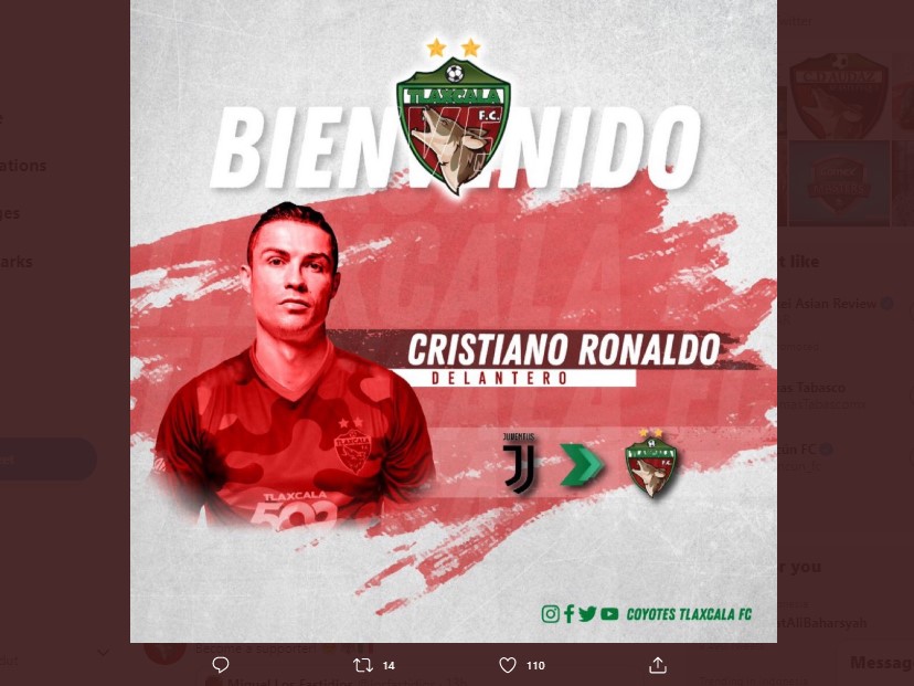 Klub Papan Bawah Meksiko 'Rekrut' Cristiano Ronaldo