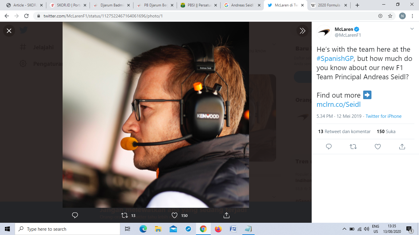 Bos McLaren Sindir Sikap Christian Horner Hadapi Persaingan F1 2021