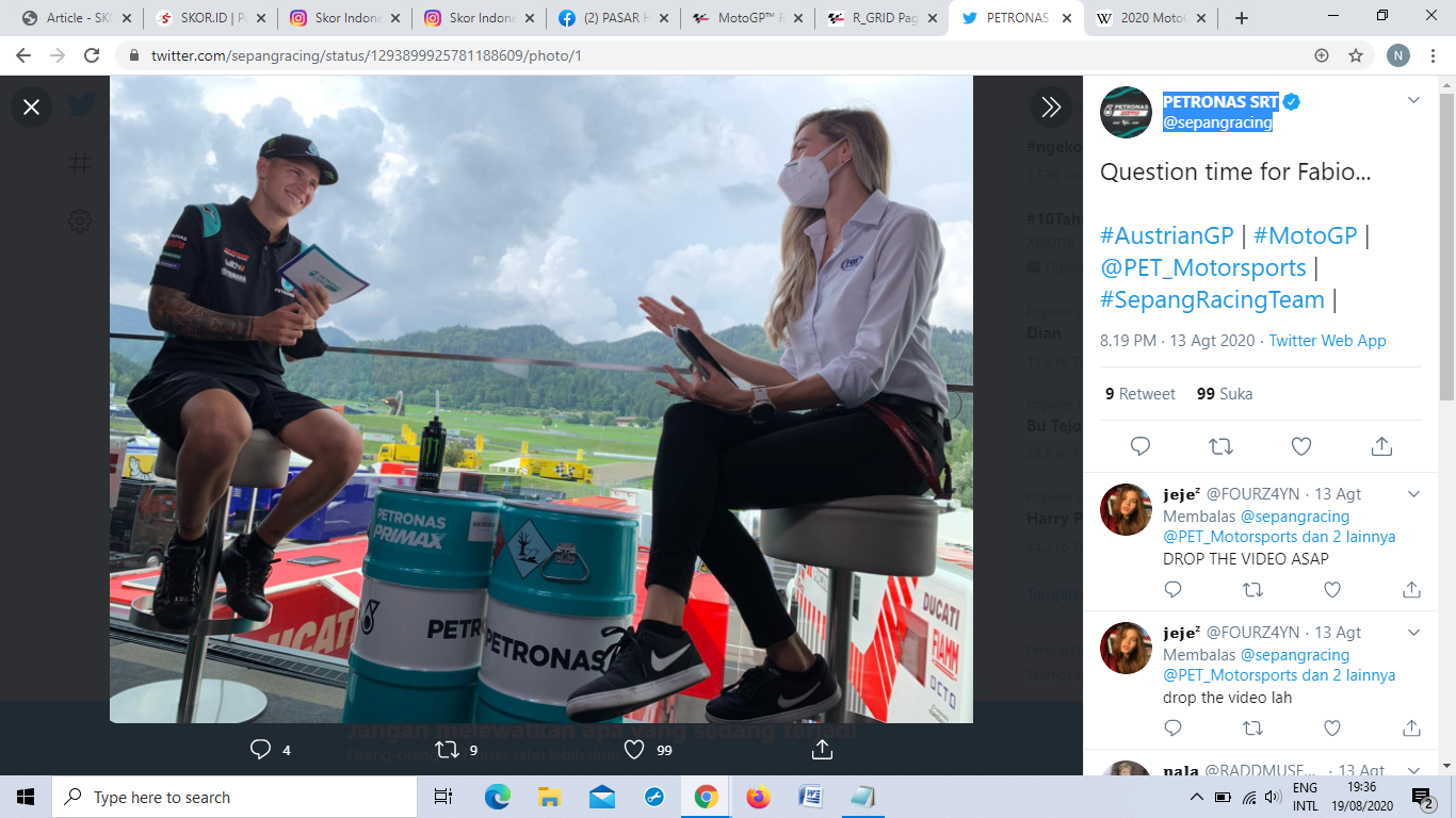 Fabio Quartararo Bertekad Rebut Poin Sebanyak Mungkin di GP Styria