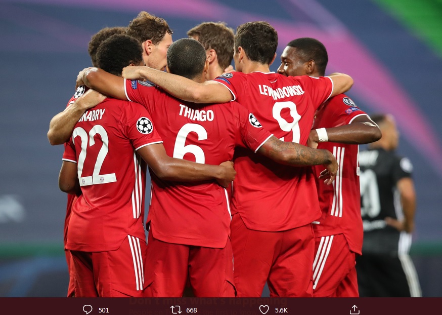 Hasil Liga Champions: Bayern Munchen Jumpa PSG di Final