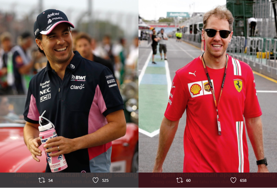 Sergio Perez Tegaskan Takkan Beri Tempat kepada Sebastian Vettel di Racing Point