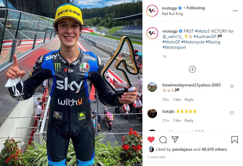 Moto3 2020: Usai Berulah di Andalusia, Anak Didik Valentino Rossi Akhirnya Kampiun di Styria