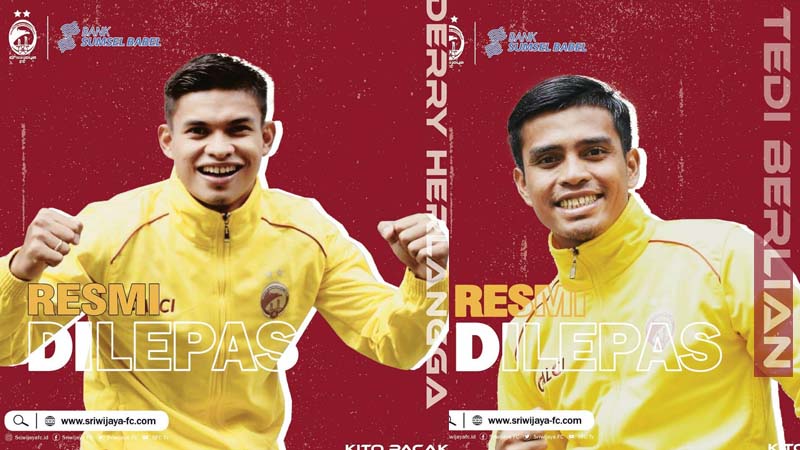 Resmi, Sriwijaya FC Lepas Tedi Berlian dan Derry Herlangga 