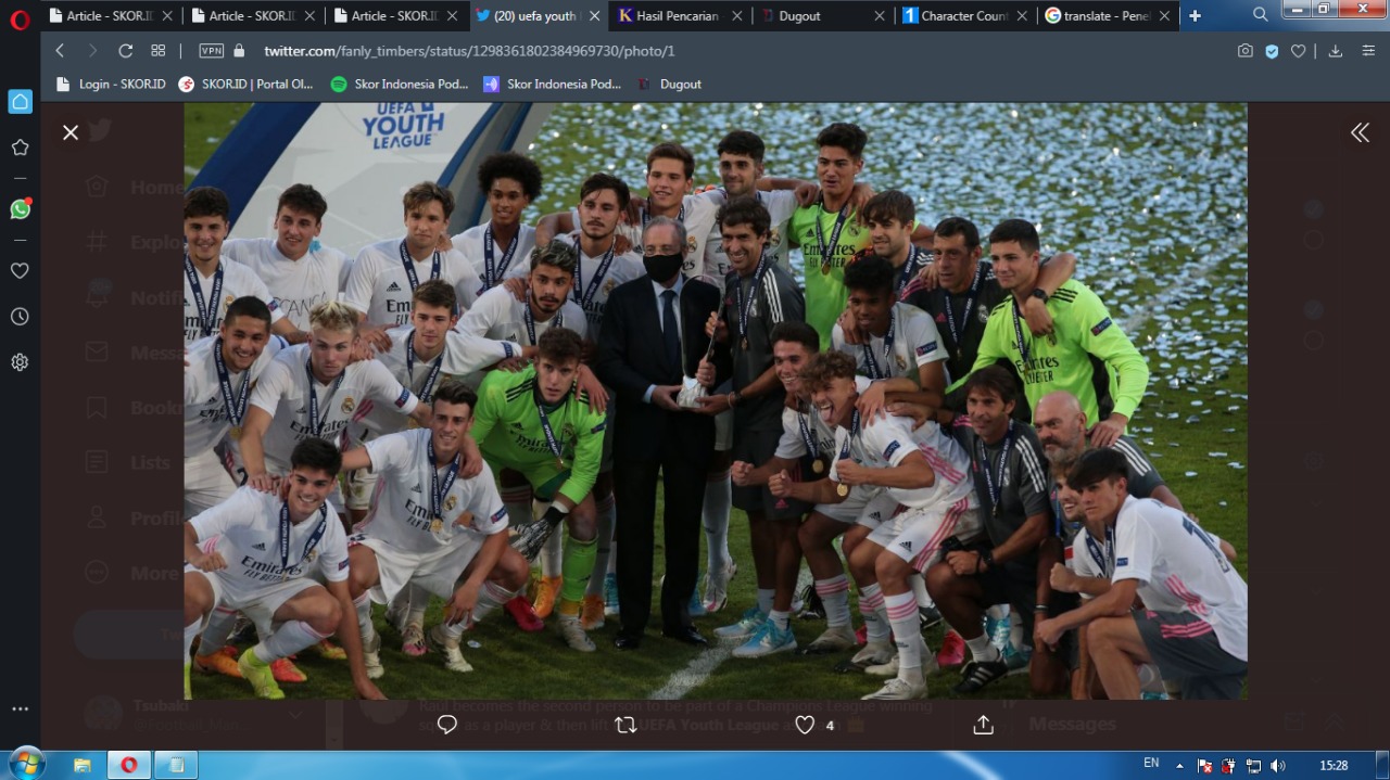 Raul Bawa Real Madrid U-19 Jadi Juara Eropa Pertama Kalinya