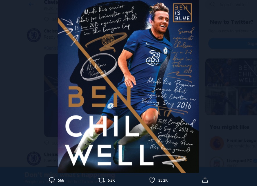 Resmi: Chelsea Gaet Ben Chilwell dari Leicester City