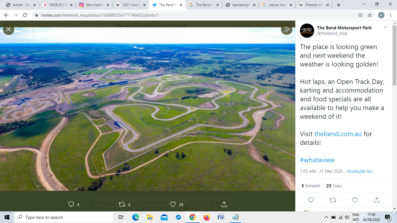 Venue F1 GP Australia 2021 Berpeluang Pindah ke The Bend Motorsport Park
