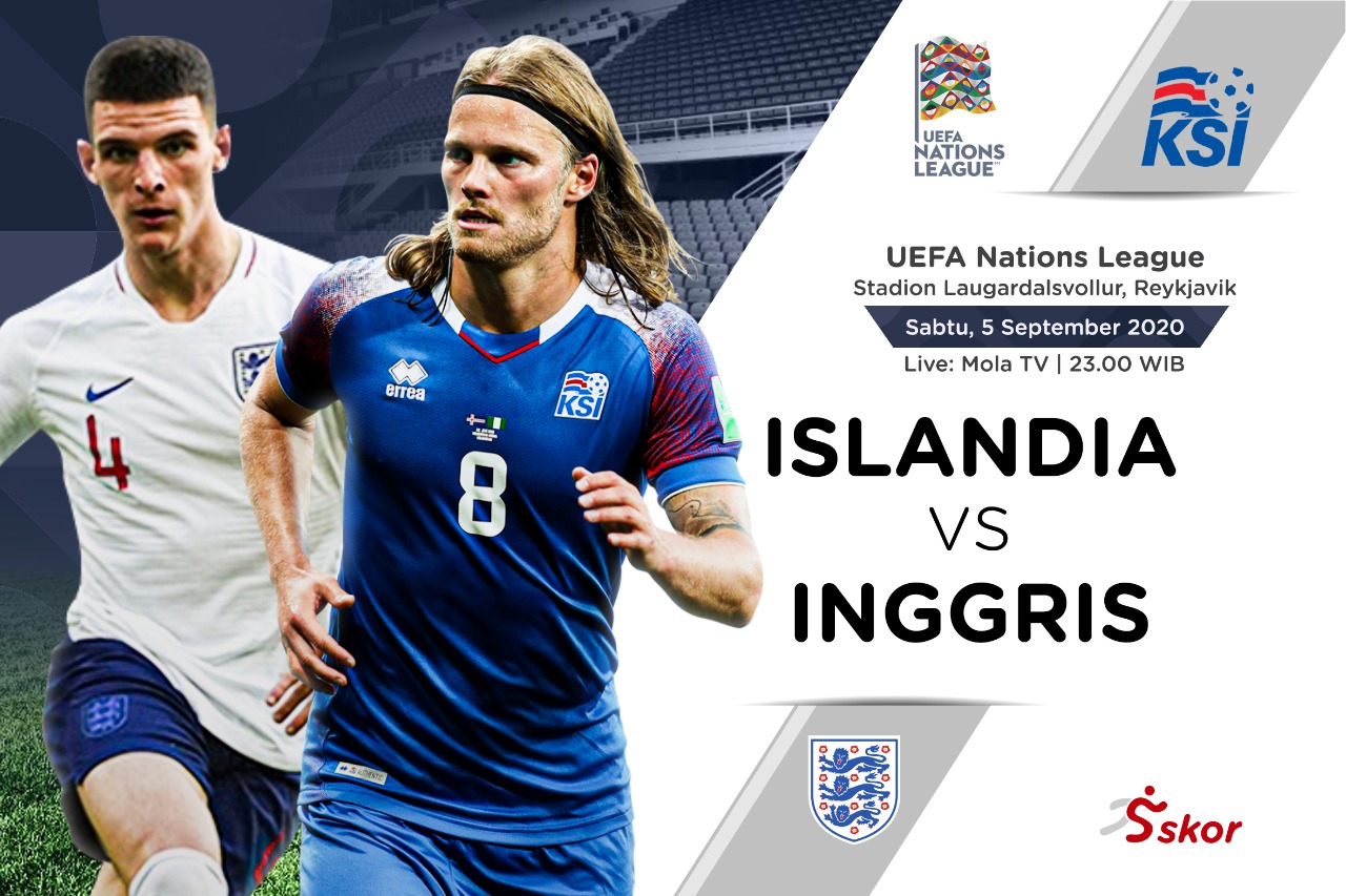 Susunan Pemain UEFA Nations League: Islandia vs Inggris