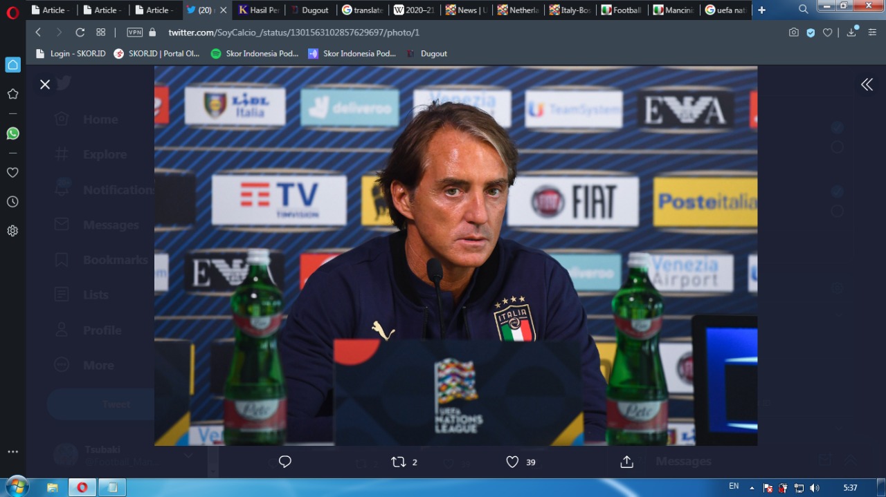 Italia vs Wales di Piala Eropa 2020: Roberto Mancini Bakal Ubah Strategi