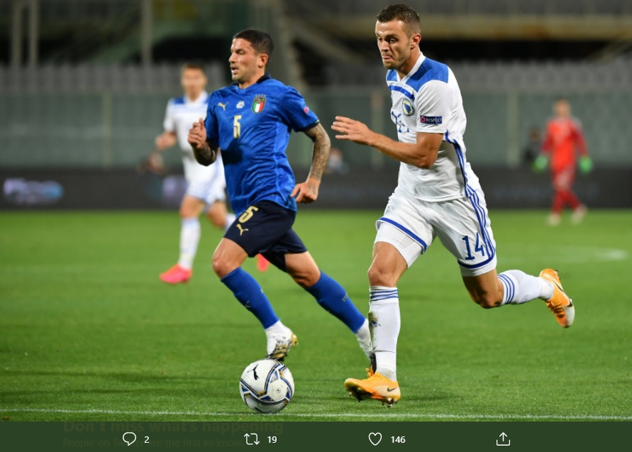 Hasil UEFA Nations League: Italia Tertahan Imbang oleh Bosnia & Herzegovina