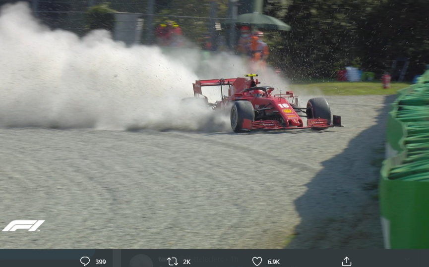 Charles Leclerc Bertanggung Jawab Penuh atas Insiden di Sirkuit Monza