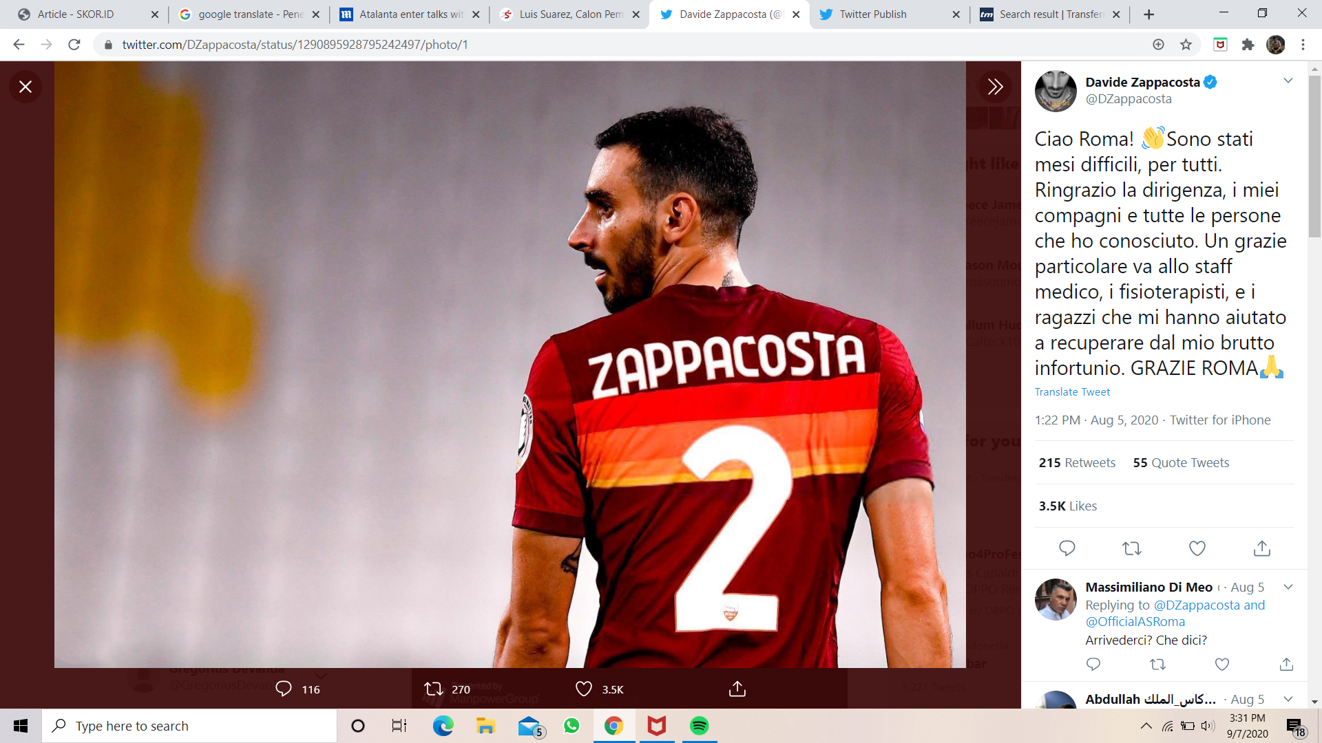 Atalanta Ingin Pinjam Davide Zappacosta dari Chelsea