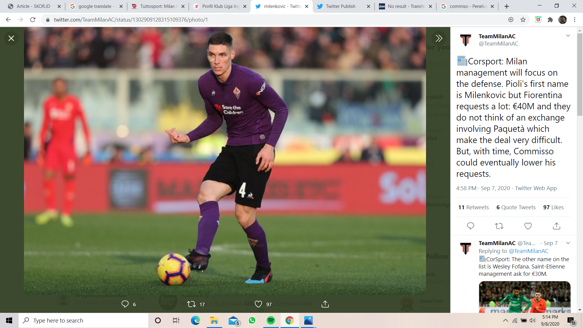 Godaan Fiorentina Belum Usai, Juventus Kini Bidik Sobat Dusan Vlahovic