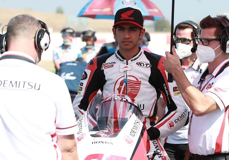 Jeblok saat Kualifikasi Moto3 Qatar 2021, Andi Gilang Salahkan Pergantian Ban