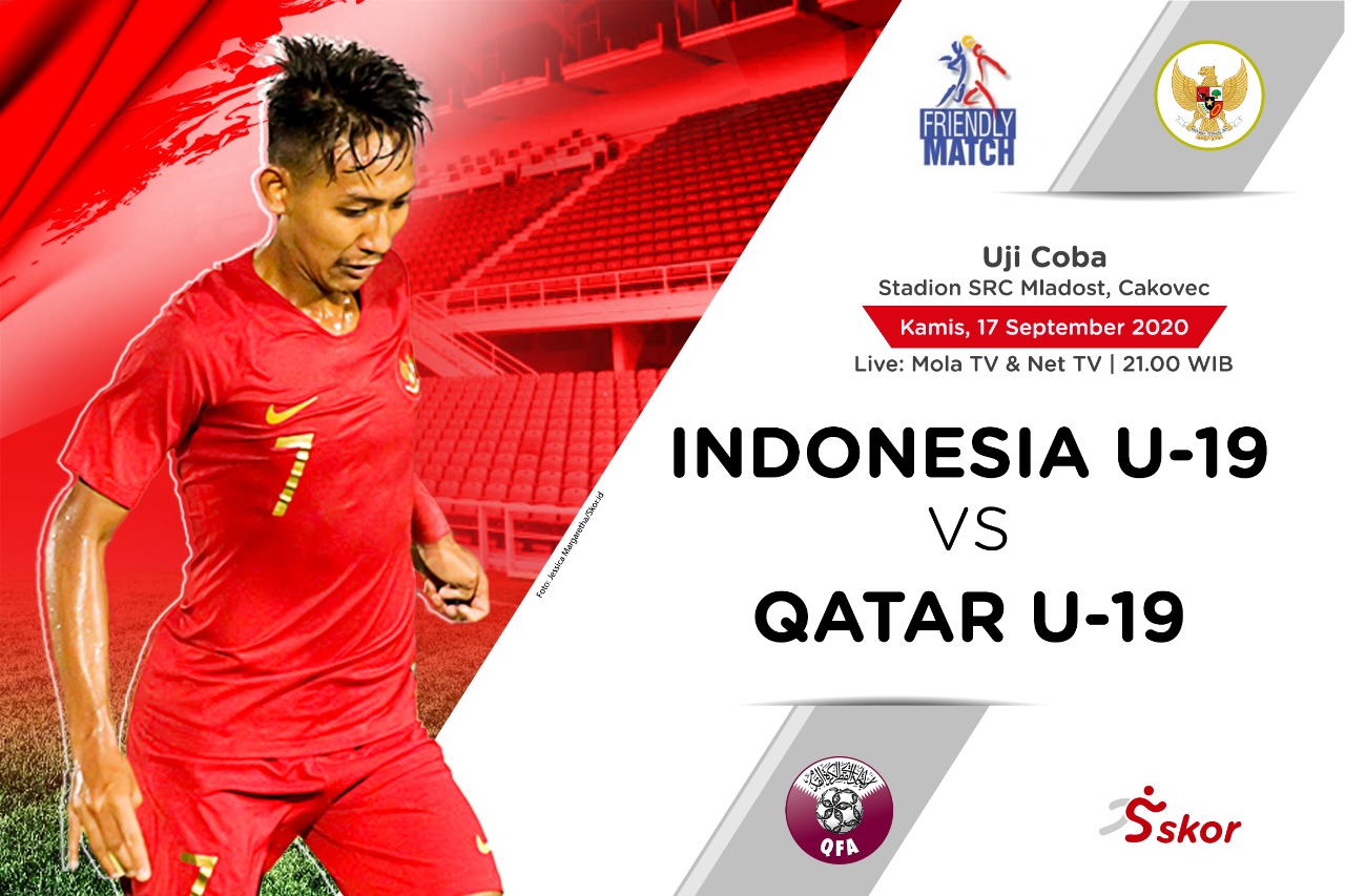 Link Live Streaming Timnas U-19 Indonesia vs Qatar U-19