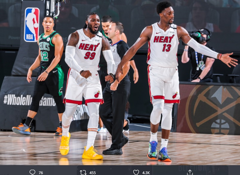 NBA Play-off 2020: Miami Heat Perbesar Jarak atas Boston Celtics