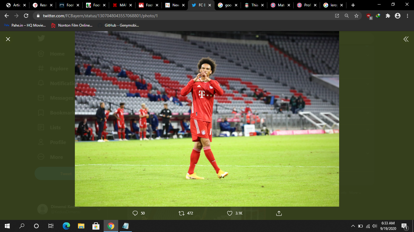 Leroy Sane Bahagia Lakoni Debut di Bayern Munchen dengan Kemenangan Besar