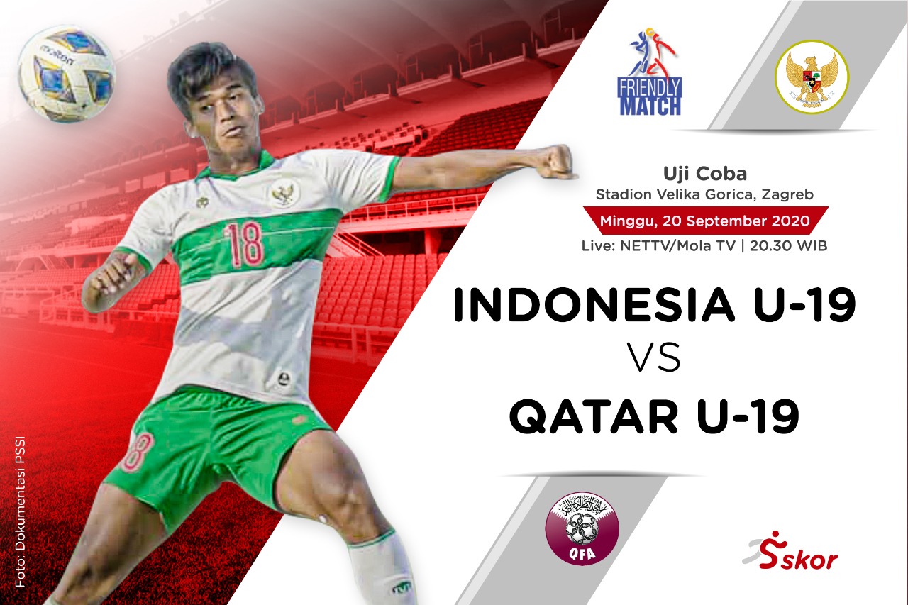 Link Live Streaming Timnas U-19 Indonesia vs Qatar, Kick-off Malam Ini