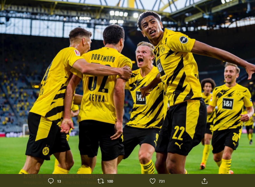 Hasil Liga Jerman: Erling Haaland Dua Gol, Borussia Dortmund Sikat Gladbach