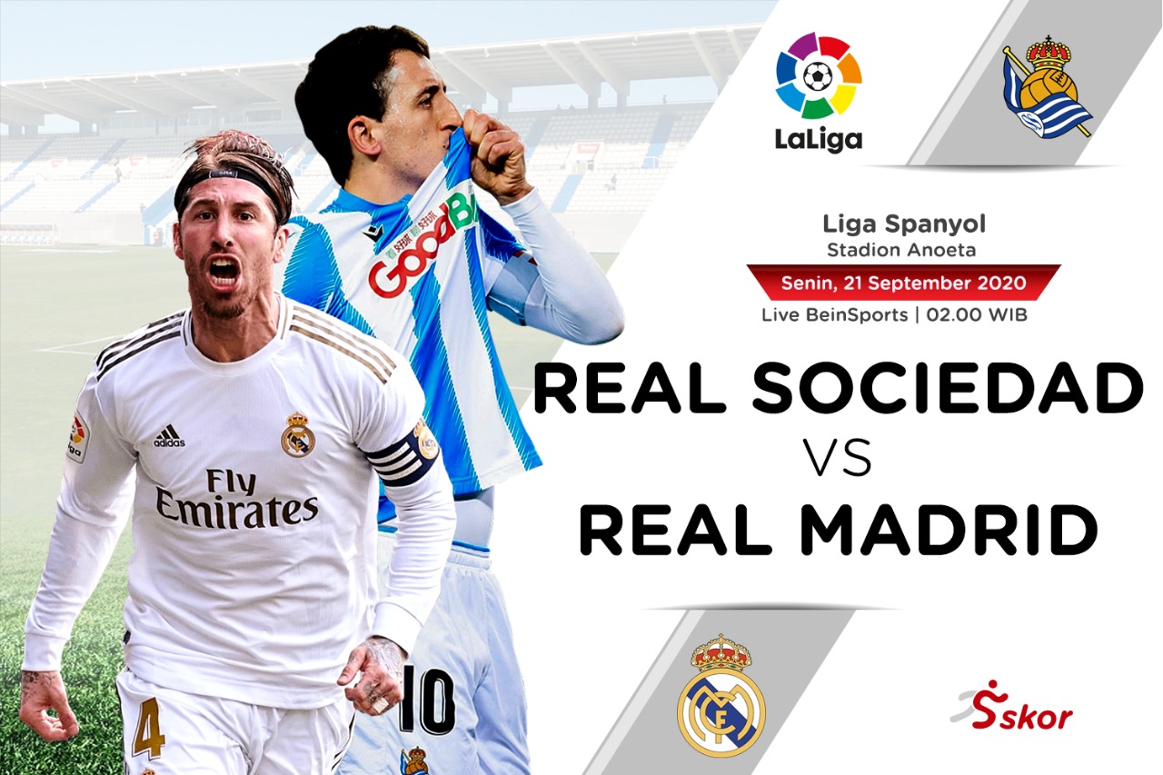 Susunan Pemain Liga Spanyol: Real Sociedad vs Real Madrid