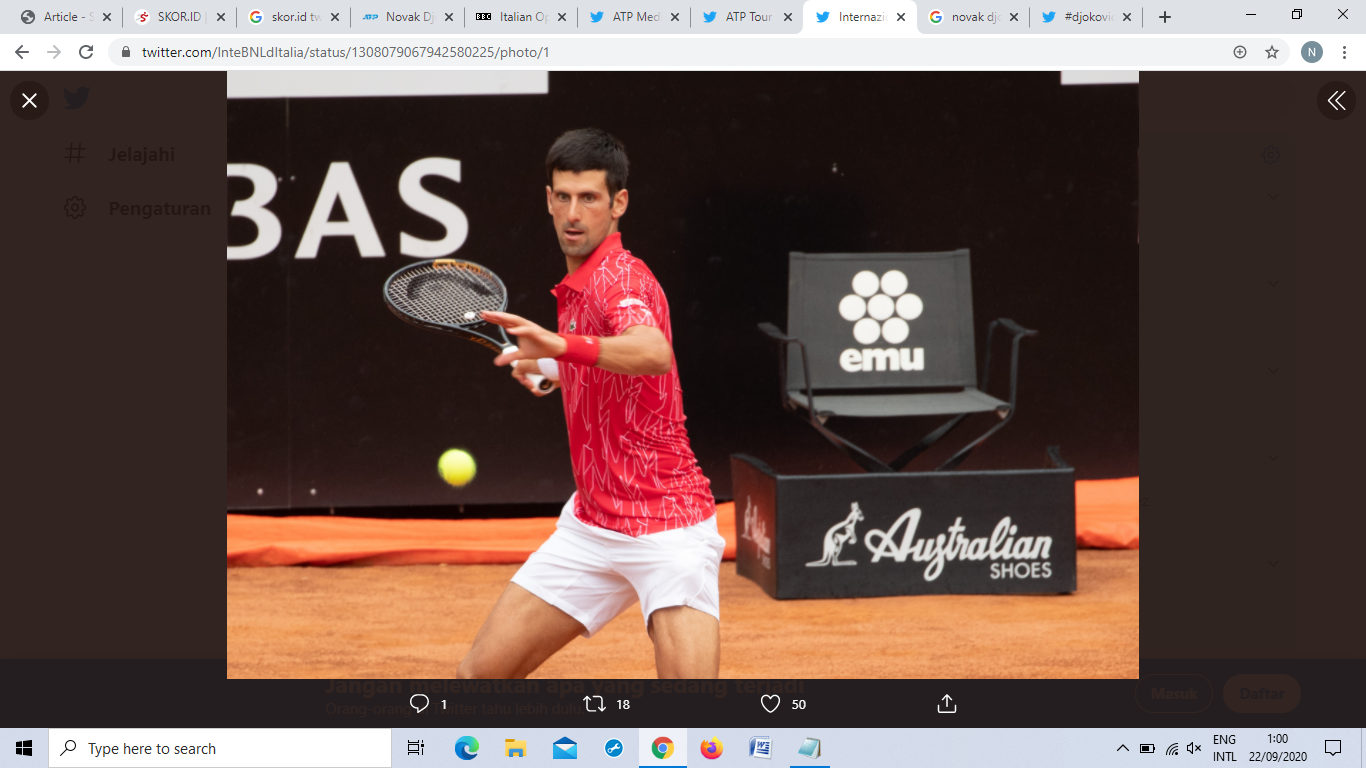 ATP Finals 2020: Bidik Semifinal, Novak Djokovic Wajib Menangi Laga Penentu 
