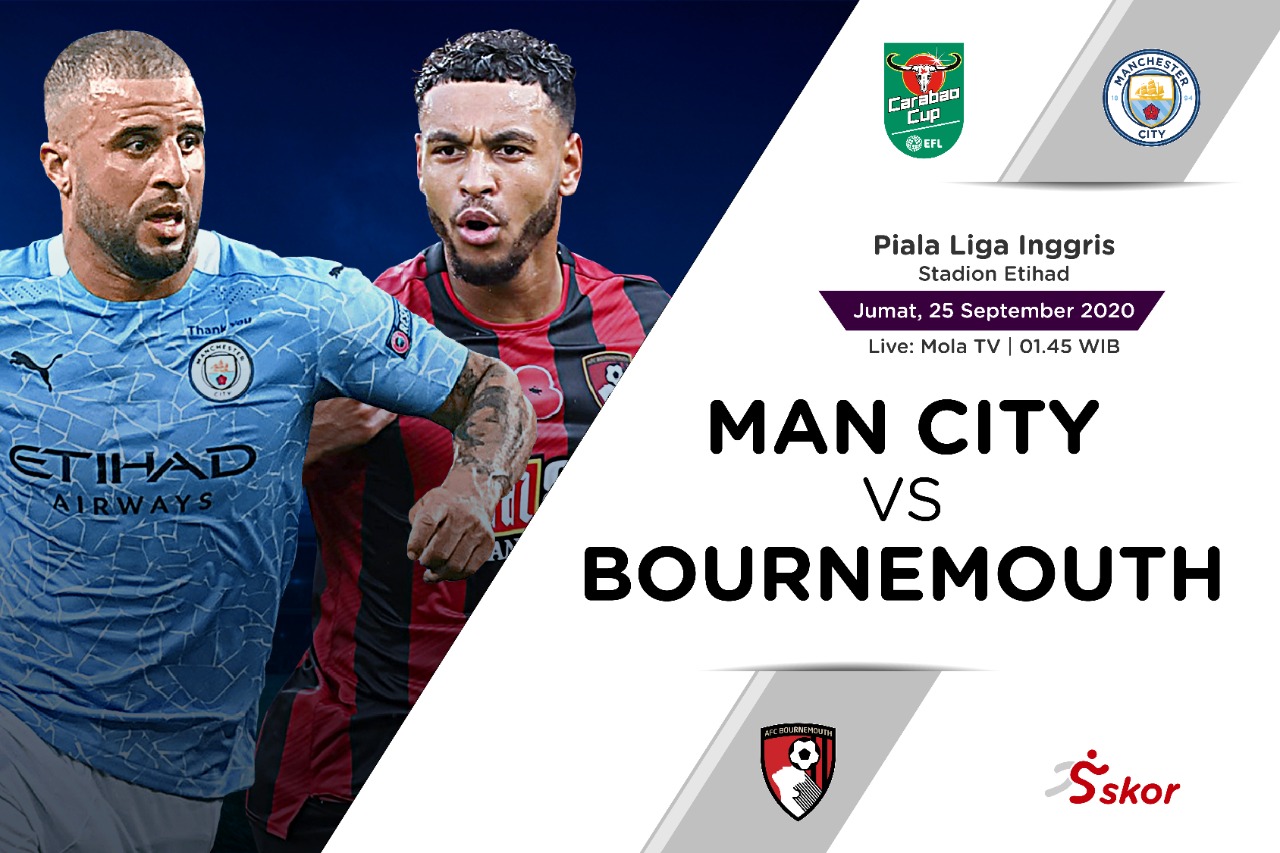 Link Live Streaming Piala Liga Inggris: Manchester City vs Bournemouth
